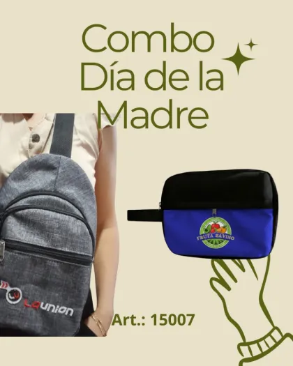 Combo D&iacute;a de la Madre | Bandolera Triple Bolsillo + Neceser Sublimado