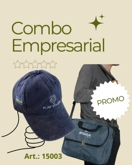 Combo Empresarial VIP | Gorra Vintage Bordada + Portafolio en Cordura Bordado