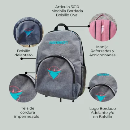 Mochila de Tela de cordura bordada