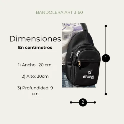 Bandolera de tela de cordura 3160